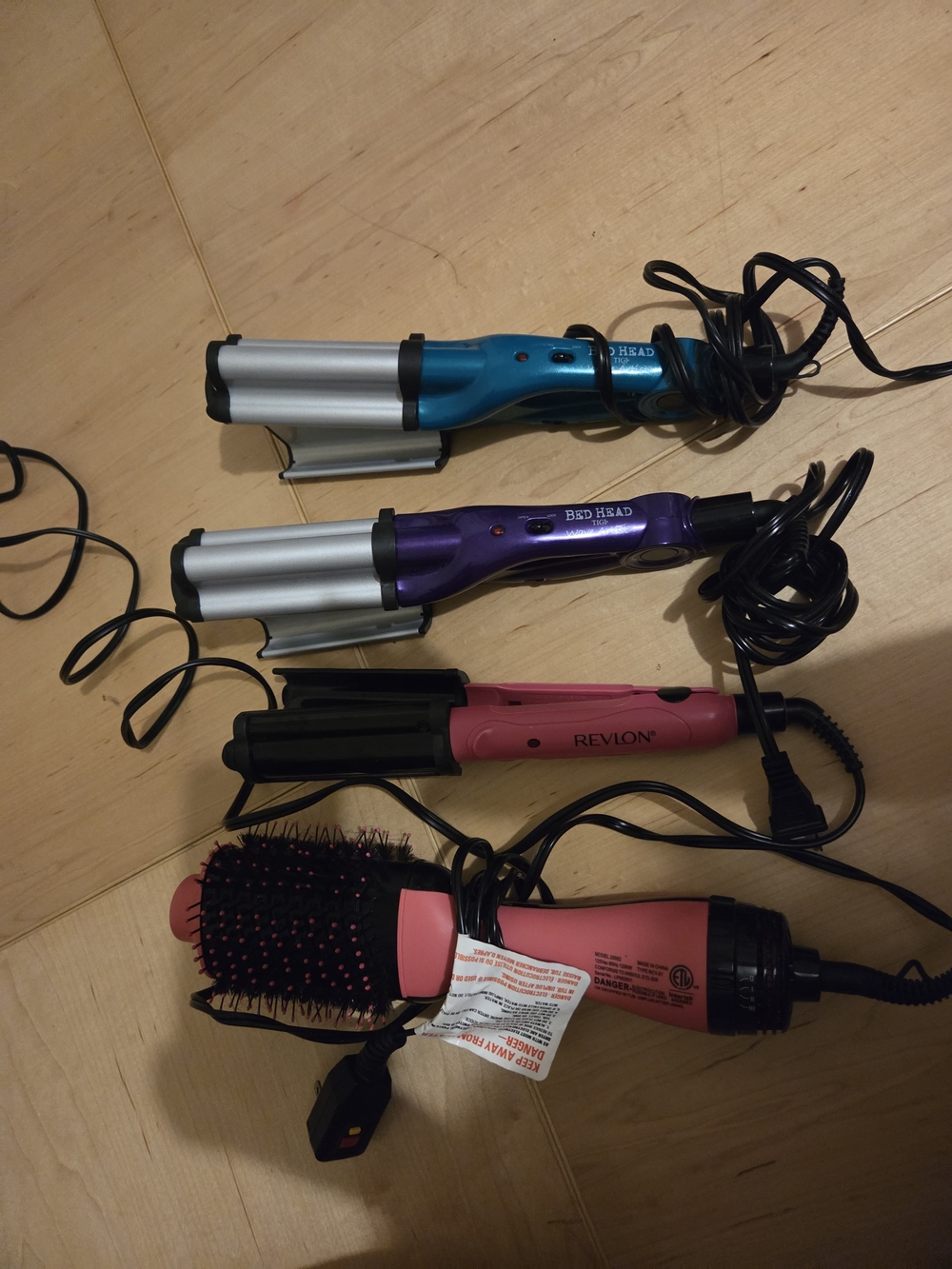Bed Head & Revlon Hair Styling Tools Bundle - Teal, Purple, Pink, Black